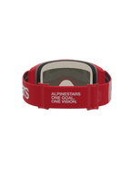 Alpinestars Vision 5 Schutzbrille Hone, Motocross-Brille in Rot und Weiß mit One Goal One Vision-Branding am Kopfband.