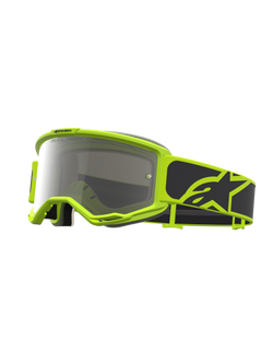 Alpinestars Vision 5 Rora Goggles, Black and Yellow Fluo Motocross Goggles with a Mirror Silver lens and RAM-AIR ventilation.