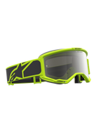 Alpinestars Vision 5 Schutzbrille Rora, Motocross-Schutzbrille, Schwarz, Gelb Fluo, verspiegelte Silber-Linse, RAM-AIR-Belüftung.