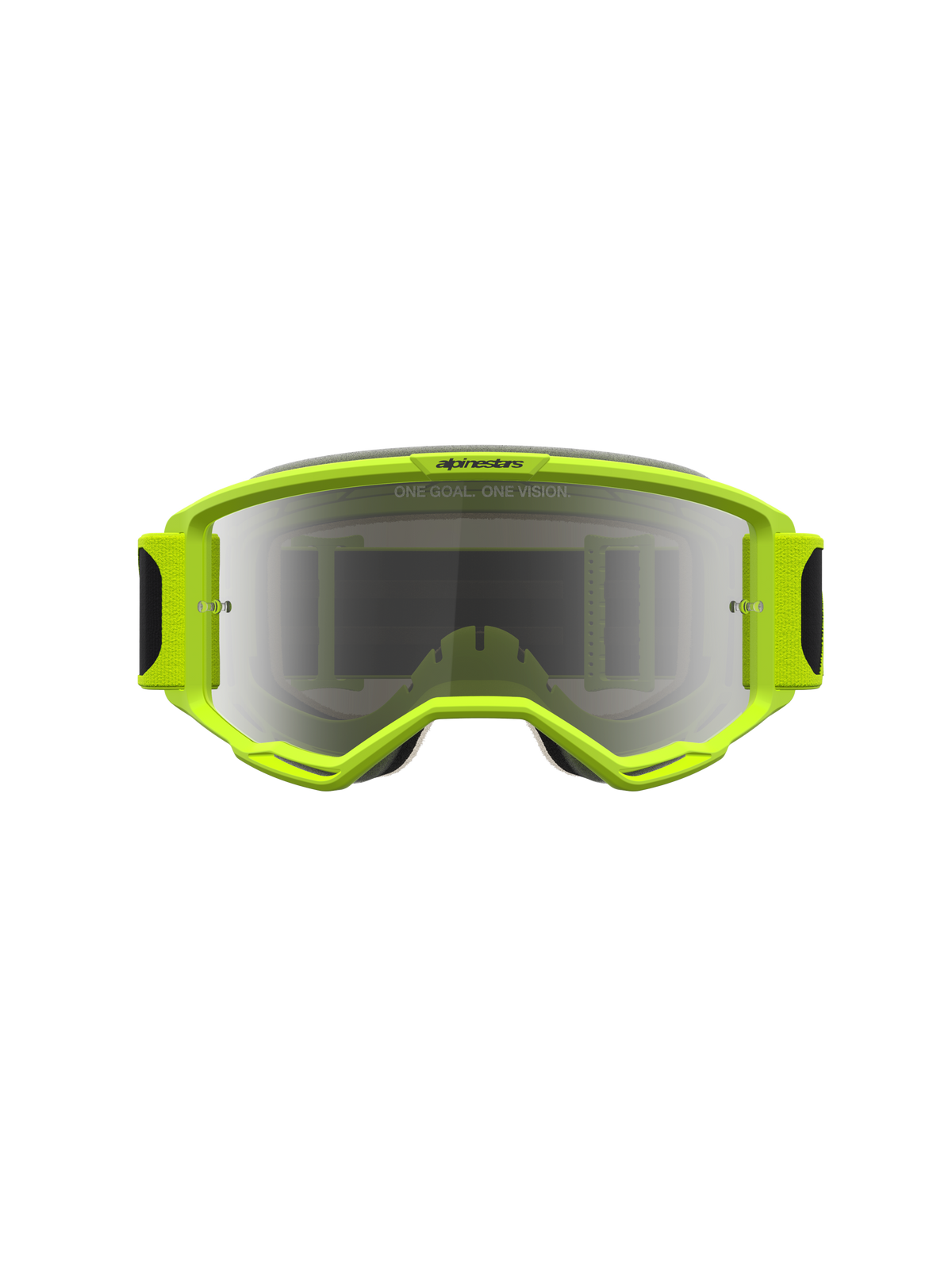 Alpinestars Vision 5 Schutzbrille Rora, Motocross-Brille, Gelb Fluo und Schwarz, silber verspiegelte Linse, RAM-AIR-Belüftungssystem für optimale MX-Sicht.