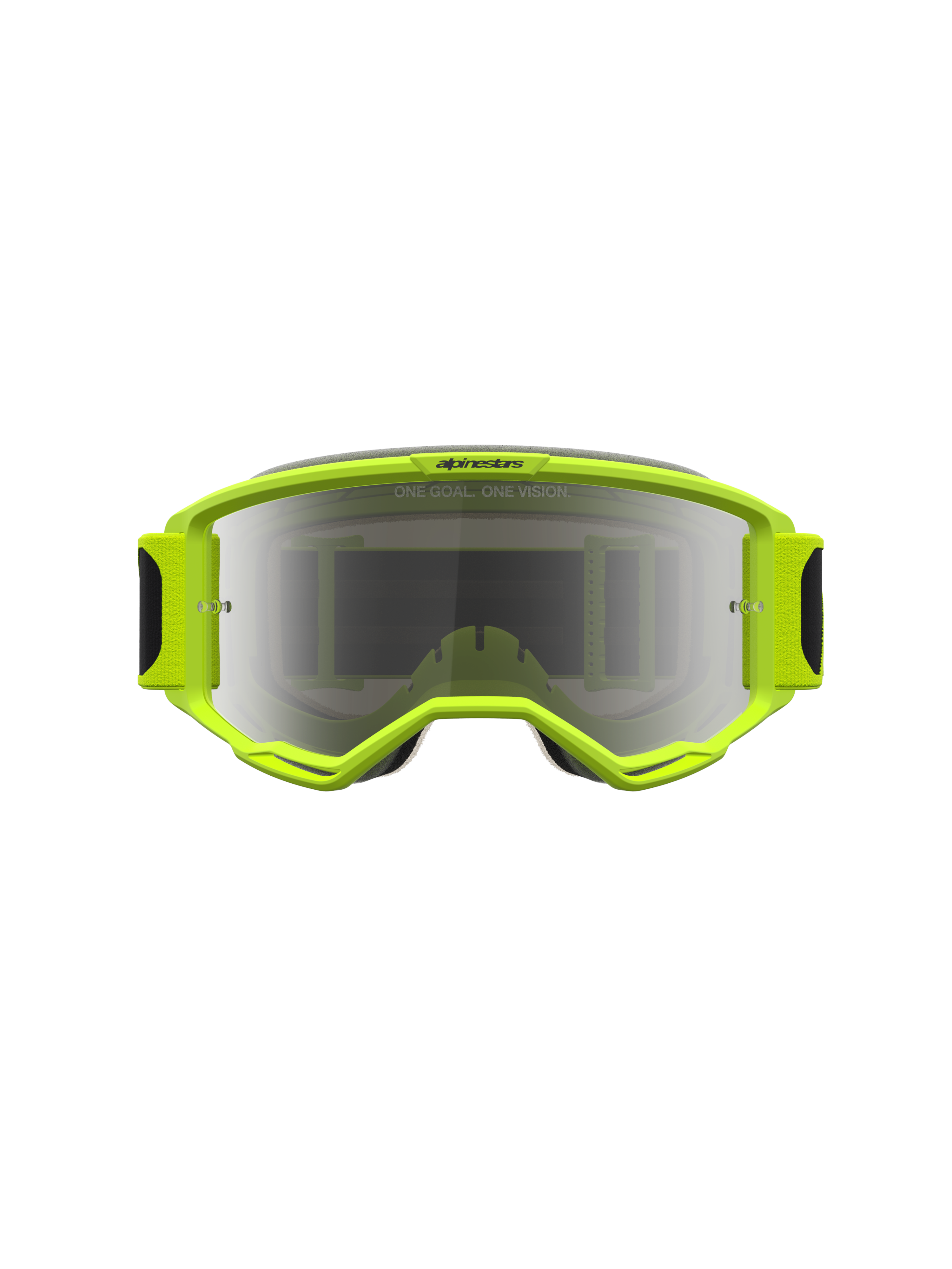 Alpinestars Vision 5 Schutzbrille Rora, Motocross-Brille, Gelb Fluo und Schwarz, silber verspiegelte Linse, RAM-AIR-Belüftungssystem für optimale MX-Sicht.