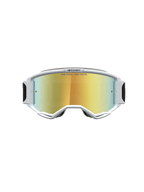 Alpinestars Vision 5 Schutzbrille Rora, Motocross, weißer A-FLEX-Rahmen, goldverspiegelte Scheibe, RAM-AIR-Belüftung.