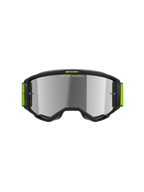 Alpinestars Vision 5 Hollow Brille, Motocross-Brille, Anthrazit und Gelb Fluo, silber verspiegelte Scheibe, eleganter anthrazitfarbener Rahmen mit leuchtend gelben Akzenten und breitem gewebtem Band, Hochleistungs-Augenschutz für den Offroad-Rennsport