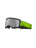 Alpinestars Vision 5 Hollow Brille, Motocross- und Offroad-Brille, Anthrazit und Gelb Fluo, silber verspiegelte Gläser mit schwarzem Rahmen, breites schwarzes Band mit markantem neongelbem Branding und internem Silikon-Grip, Belüftungsöffnungen und weicher Gesichtsschaum