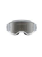 Alpinestars Vision 3 Schutzbrille Wordmark Mirror, Motocross-Schutzbrille, Weiß und Schwarz, verspiegelte Silber-Anti-Beschlag-Linse.
