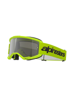 Alpinestars Vision 3 Wordmark Goggles, Motocross-Brille, Gelb Fluo und Silber Verspiegelt, mit einem leuchtend gelben Rahmen und Band mit markantem schwarzem Alpinestars-Logo, hochleistungsfähiger Augenschutz für den Offroad-Rennsport