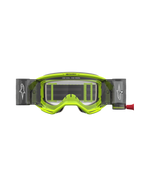 Alpinestars Vision 5 Rora Roll-Off Motocross-Schutzbrille in Gelb Fluo und Schwarz mit klarem Sichtsystem.