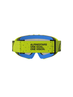 Alpinestars Vision Jugend-Schutzbrille Vesta, Motocross-Brille, Gelb und Blau, One Goal. One Vision. Motto auf dem Band.