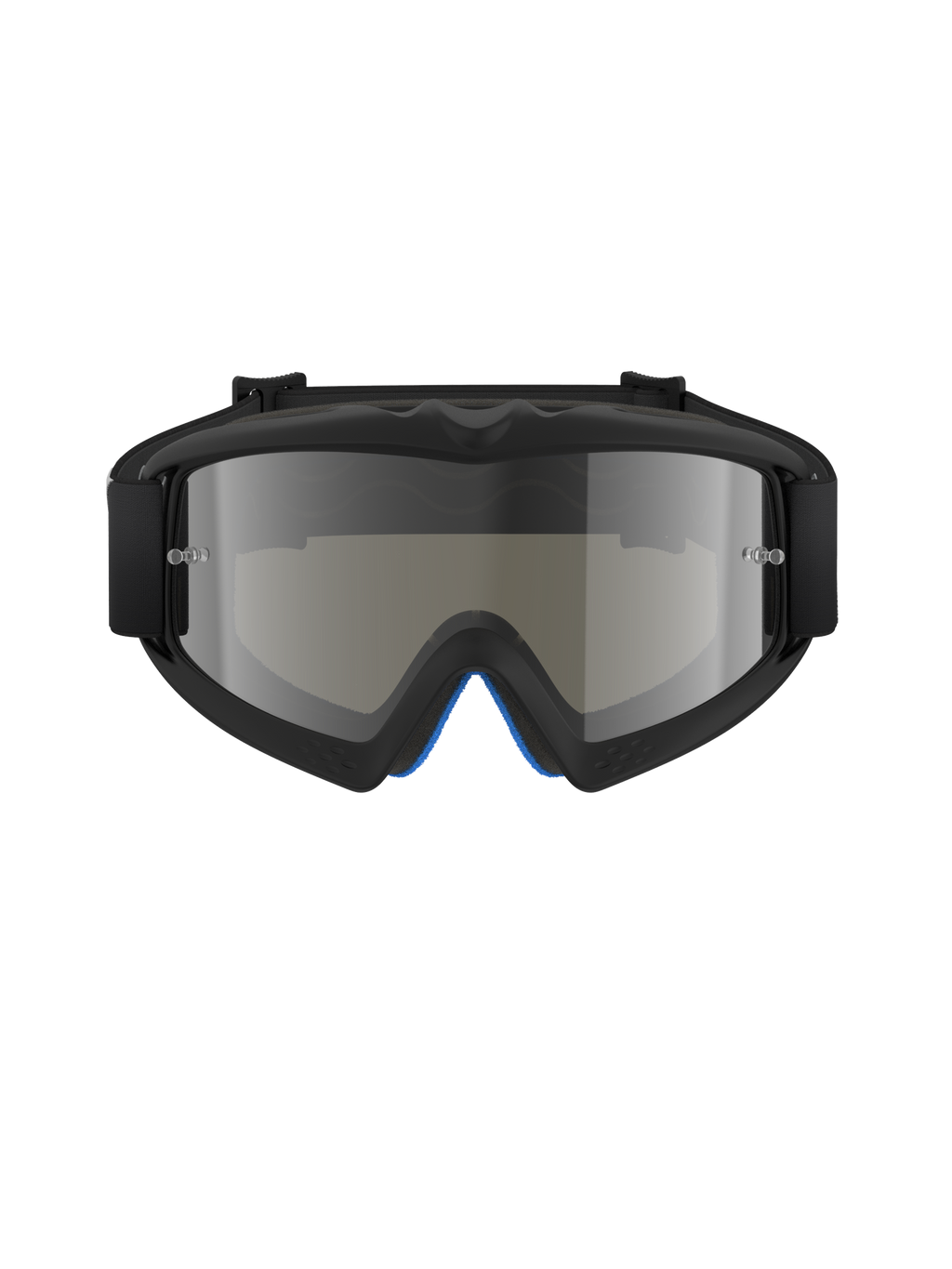 Alpinestars Vision Youth Corp Goggles, Motocross-Brille, Schwarz Silber verspiegelt, Vorderansicht mit verspiegelter Polycarbonat-Linse und schwarzem A-FLEX Urethan-Rahmen, professioneller Offroad-Augenschutz für junge Fahrer