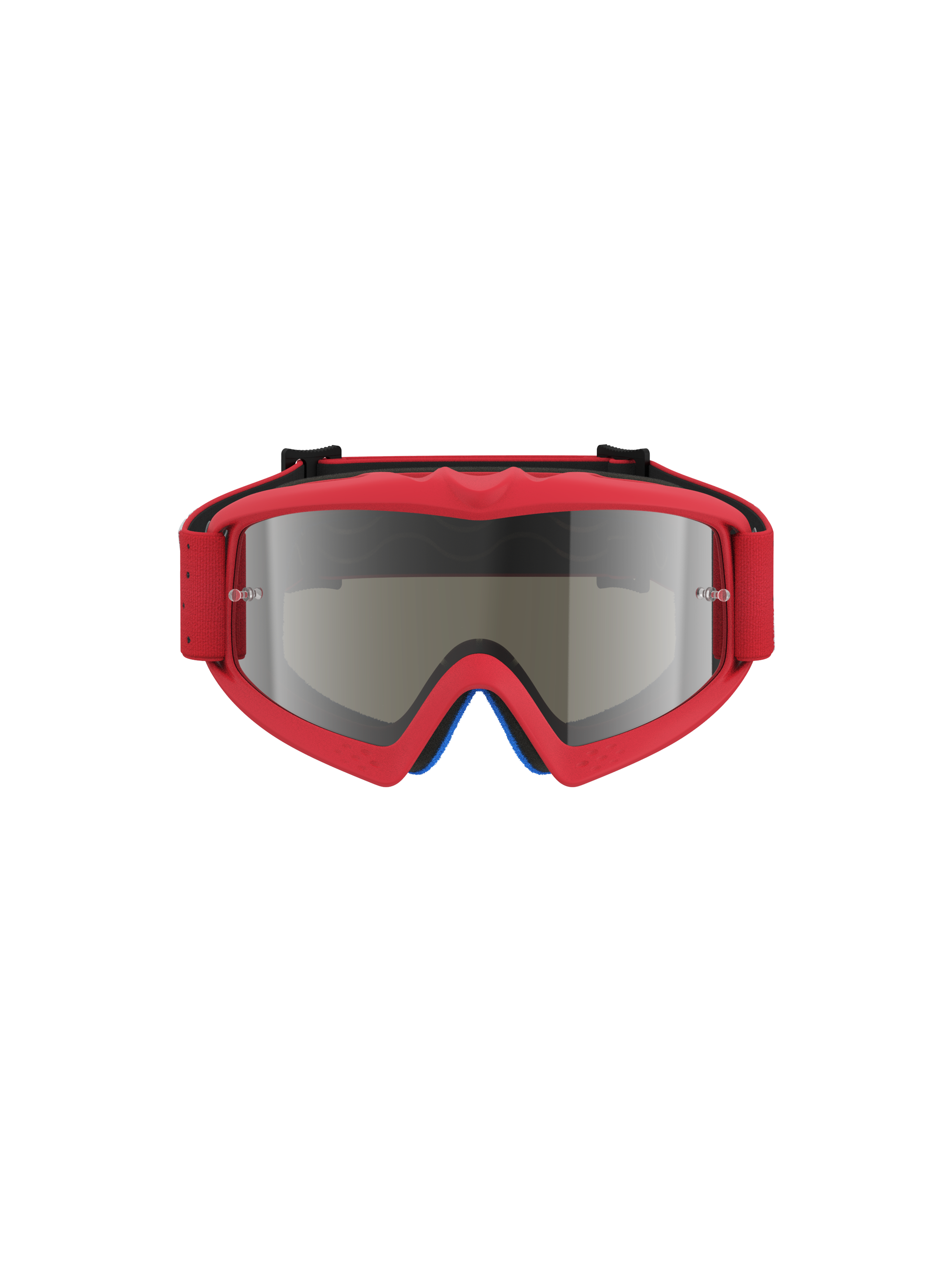 Alpinestars Vision Vesta Jugend-Schutzbrille, MX-Brille, Rot und Silber, verspiegelte Anti-Beschlag-Linse mit Abreißstiften.