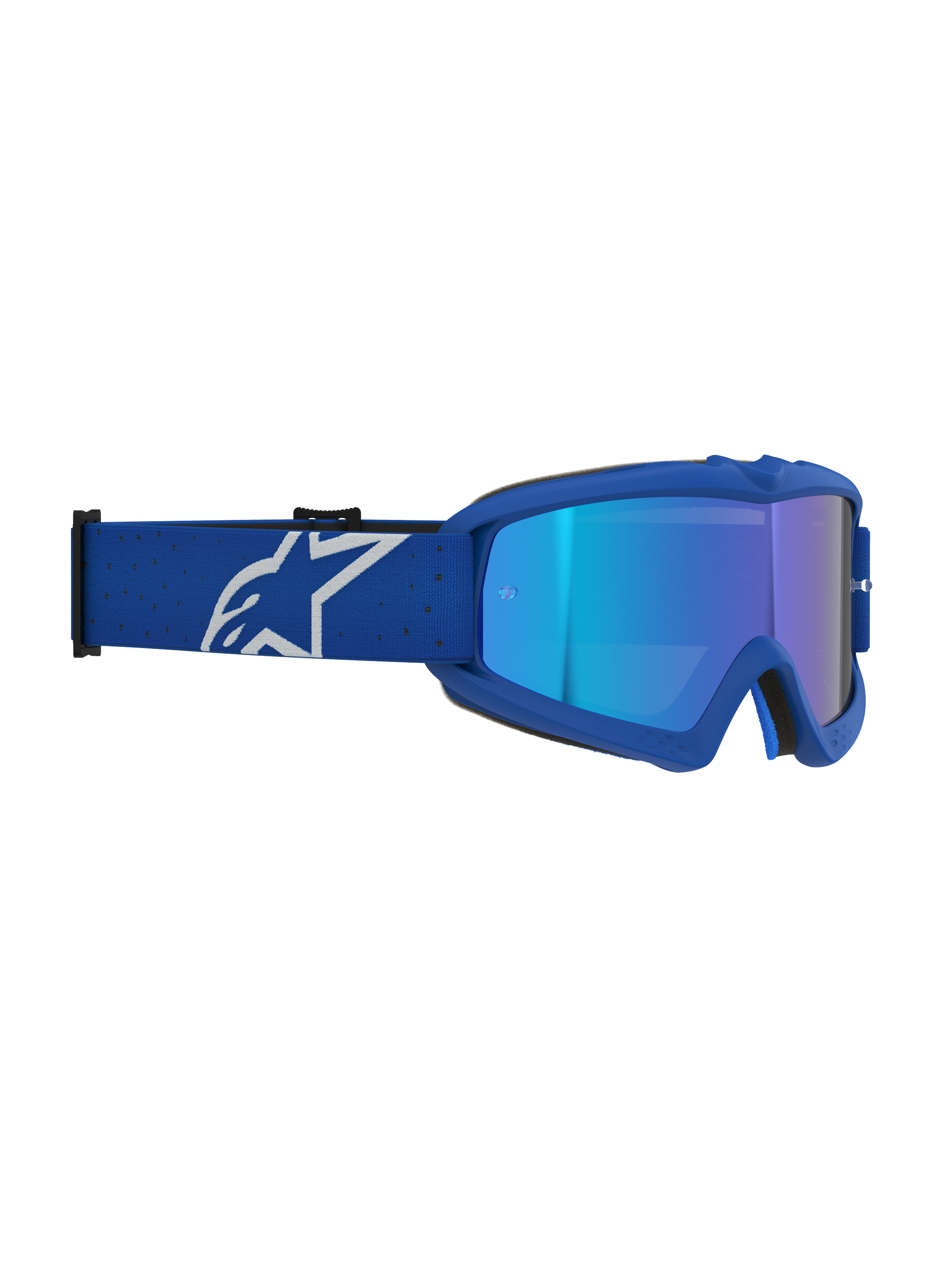 Alpinestars Vision Jugend-Schutzbrille Vesta, Motocross, Blau und Weiß, verspiegelte Anti-Beschlag-Linse, CE-zertifiziert