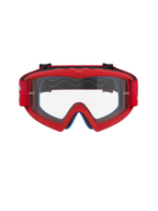Alpinestars Vision Youth Blaze Brille, Rot und Transparent, Jugend-Motocross-Brille mit flexiblem Urethan-Rahmen, Anti-Beschlag-Polycarbonat-Linse mit Abreißstiften, Frontansicht für Offroad-Rennsport