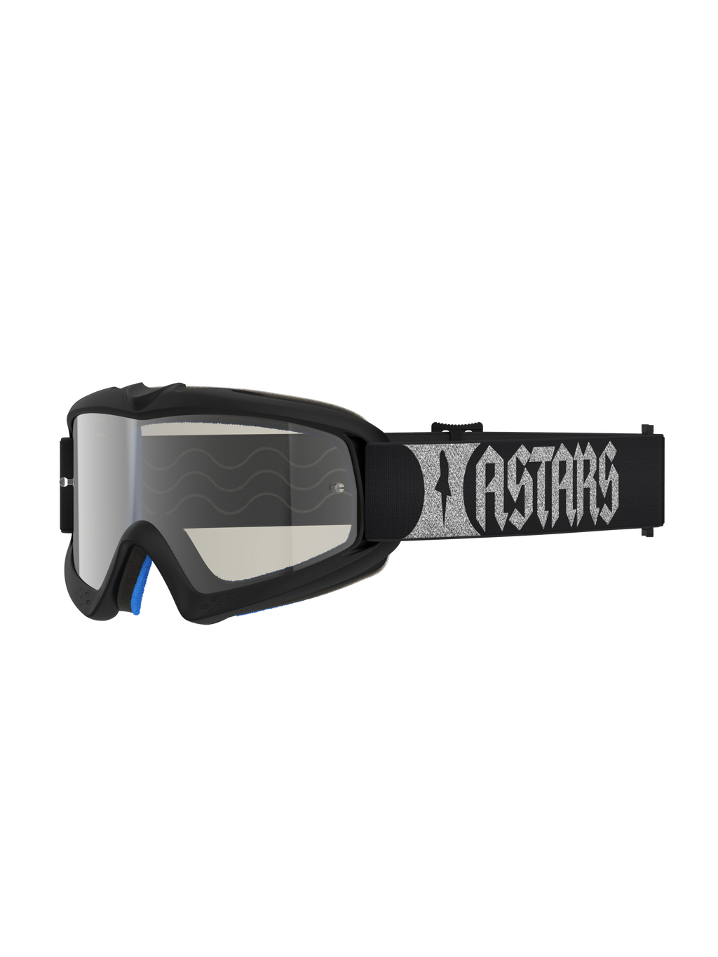 Alpinestars Vision Jugend-Schutzbrille Atrox, Motocross-Brille, Schwarz und Silber verspiegelt, Anti-Beschlag-Linse.