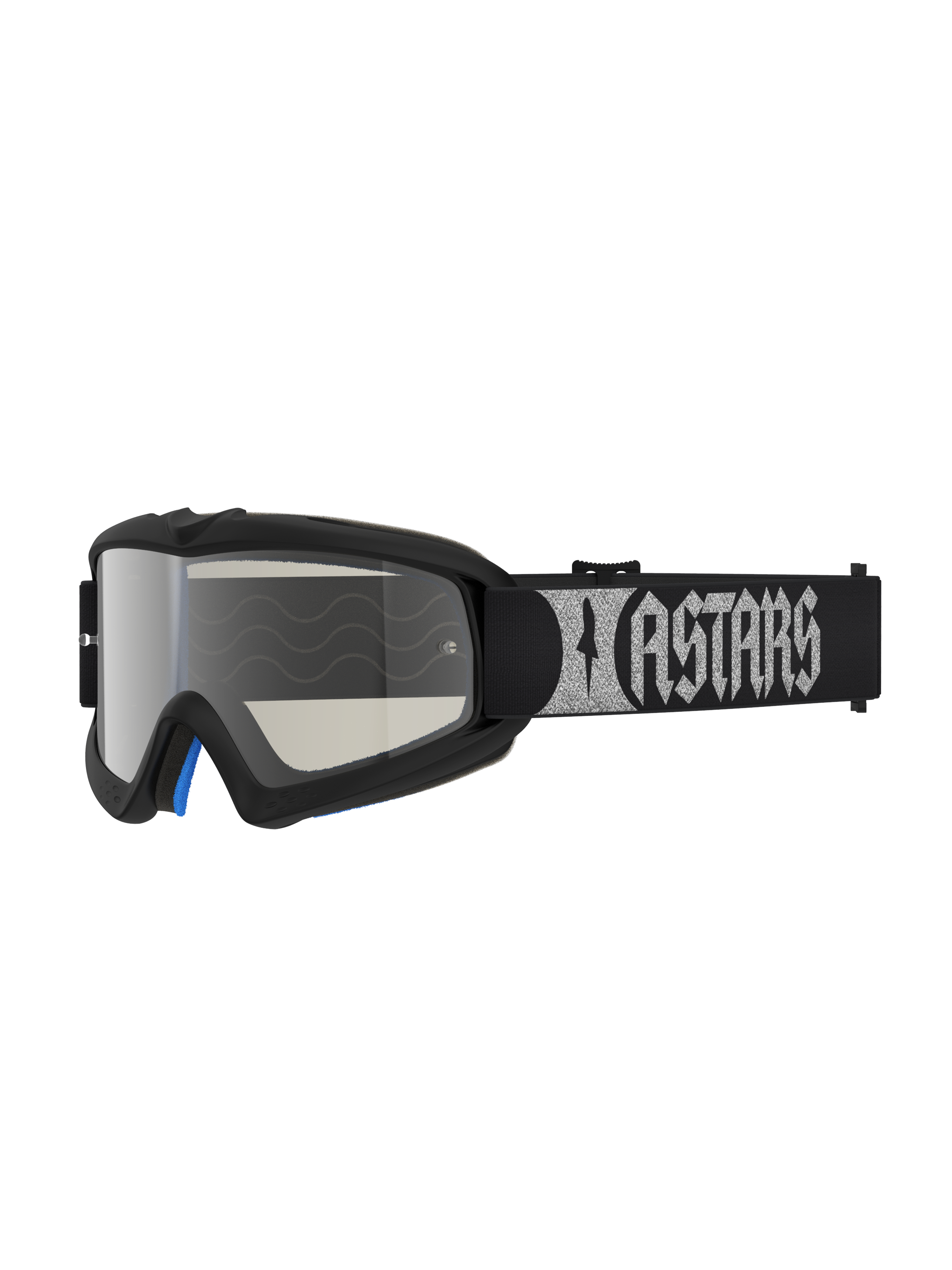 Alpinestars Vision Jugend-Schutzbrille Atrox, Motocross-Brille, Schwarz und Silber verspiegelt, Anti-Beschlag-Linse.