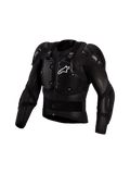 Alpinestars Bionic Action V3 Schutzjacke, Motocross-Körperschutz in Schwarz und Weiß, CE-Level 1 A-Morph-Protektoren.