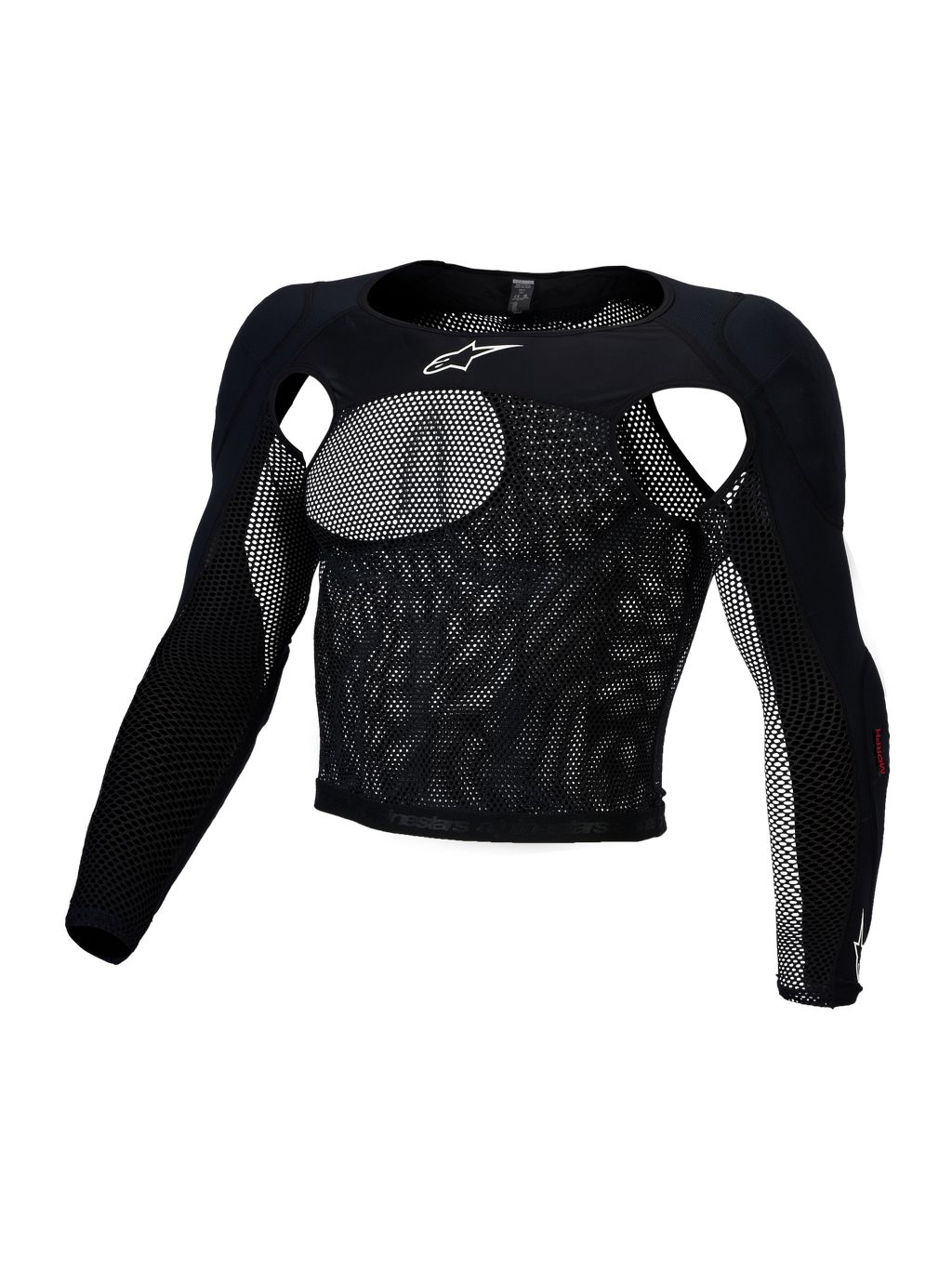 Alpinestars Bionic Race Schutzoberteil, Motocross-Schutzkleidung für Herren, Schwarz, atmungsaktive Mesh-Konstruktion mit CE Level 1 A-Morph Protektoren an Schultern und Ellbogen.