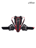 Alpinestars Nucleon KR-3 Rückenprotektor, CE-zertifizierter Motorrad-Rückenprotektor, Schwarz und Rot, Gitterstruktur-Schale mit verstellbaren Schultergurten und Nierengurt