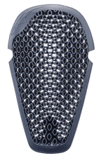 Alpinestars Nucleon Flex Pro Knee Protector, Anthracite, featuring a ventilated open-structure honeycomb design, ergonomic shape for motorcycle impact protection, lightweight and flexible construction