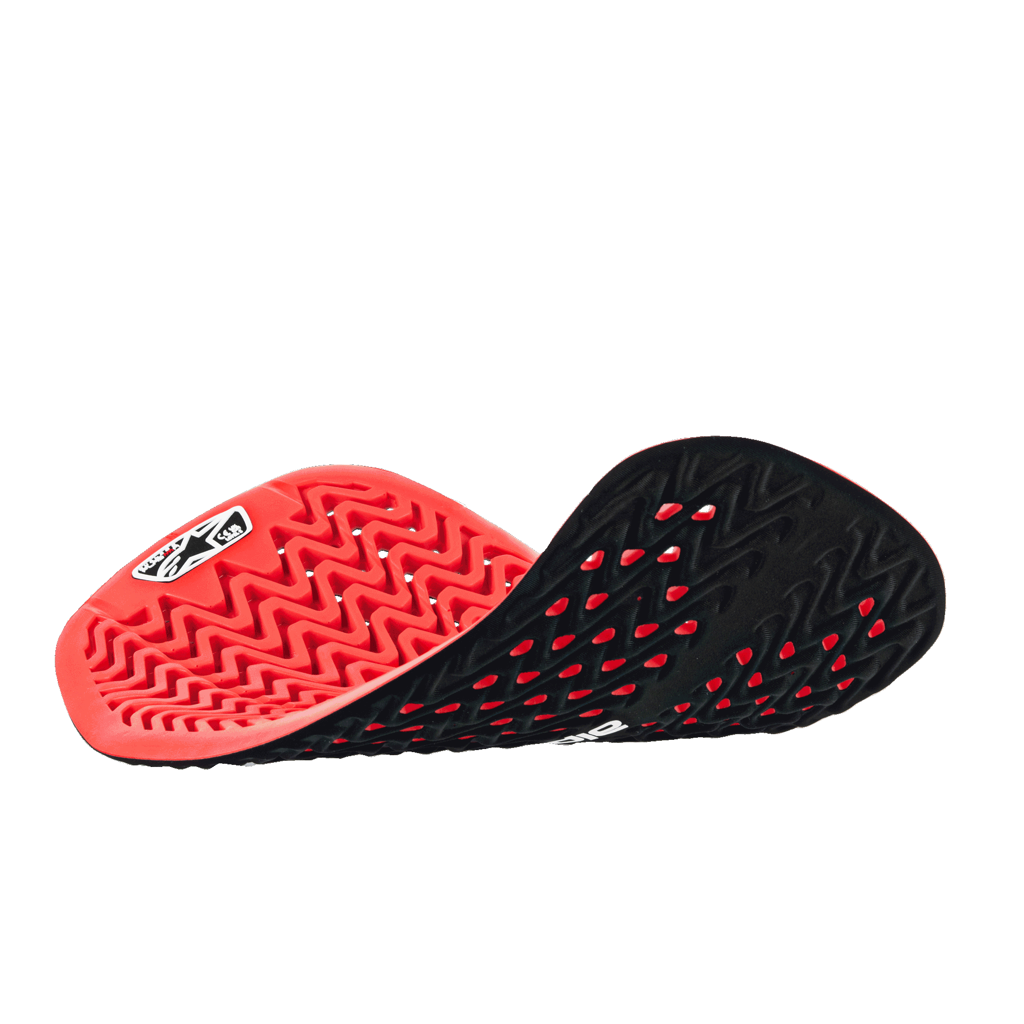 Alpinestars Nucleon Plasma Rückenprotektor-Einsatz, Rot und Schwarz, flexibler Motorrad-Rückenprotektor mit Wabenmuster und umfassender Perforation für Atmungsaktivität, leichte und anpassungsfähige Schutzausrüstung
