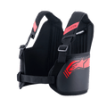 Alpinestars Bionic Rib Support, Kart-Rippenprotektor, Schwarz und Rot, mit verstellbaren Schultergurten mit Schnallen, ergonomisch konturiertem Design mit rotem Logo, atmungsaktives Mesh-Gewebe für Motorsport-Schutz