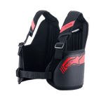 Alpinestars Bionic Rib Support, Kart-Rippenprotektor, Schwarz und Rot, mit verstellbaren Schultergurten mit Schnallen, ergonomisch konturiertem Design mit rotem Logo, atmungsaktives Mesh-Gewebe für Motorsport-Schutz