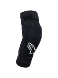 Alpinestars Bionic Plasma Jugend-Knieschützer, Schwarz, Motocross-Schutzausrüstung, weißes Alpinestars Logo und Plasma-Branding, 3D-Mesh-Chassis, verstellbarer oberer Riemen, ergonomisches konturiertes Design