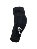 Alpinestars Bionic Plasma Jugend-Knieschützer, Schwarz, Motocross-Schutzausrüstung, weißes Alpinestars Logo und Plasma-Branding, 3D-Mesh-Chassis, verstellbarer oberer Riemen, ergonomisches konturiertes Design