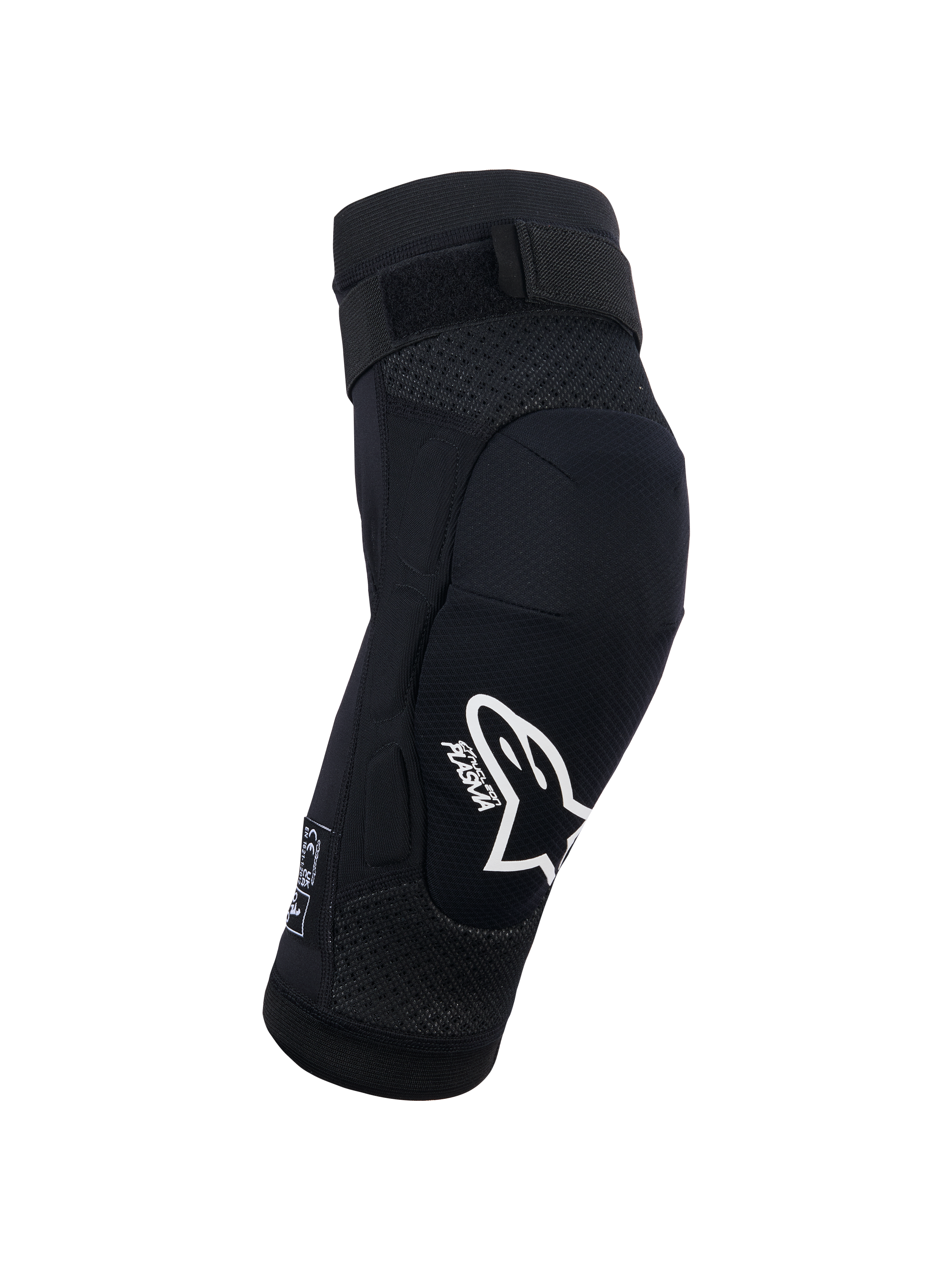 Alpinestars Bionic Plasma Youth Knee Protector, Black, Motocross Protection Gear, White Alpinestars Logo and Plasma Branding, 3D Mesh Chassis, Adjustable Top Strap, Ergonomic Contoured Design