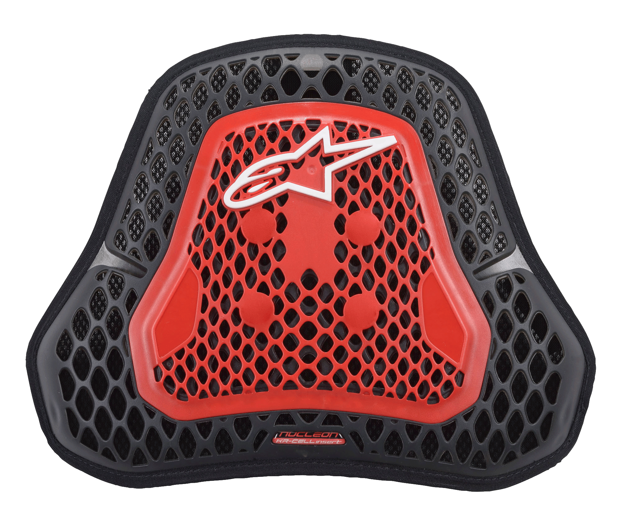 Alpinestars Nucleon KR Cell Cir Protector, Motorcycle Chest Protector, Transparent Smoke Red and Black, Honeycomb CELL structure, White Alpinestars Logo, Lightweight Ventilated Body Armor