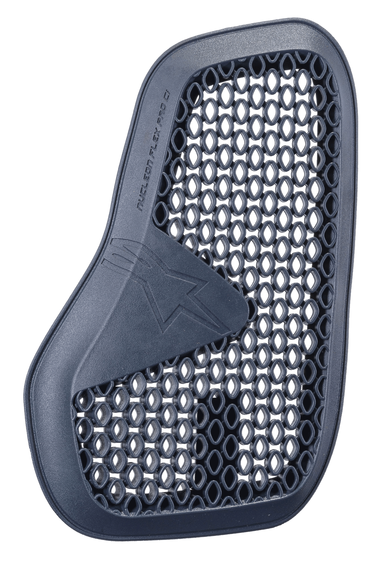 Alpinestars Nucleon Flex Pro Ci Protektor, Motorrad-Brustprotektor, Anthrazit, dunkelgraues Schutzpolster mit Wabennetzstruktur, ergonomisch geschwungenes Design mit geprägtem Stern-Logo, hochbelüftete Mikrostruktur