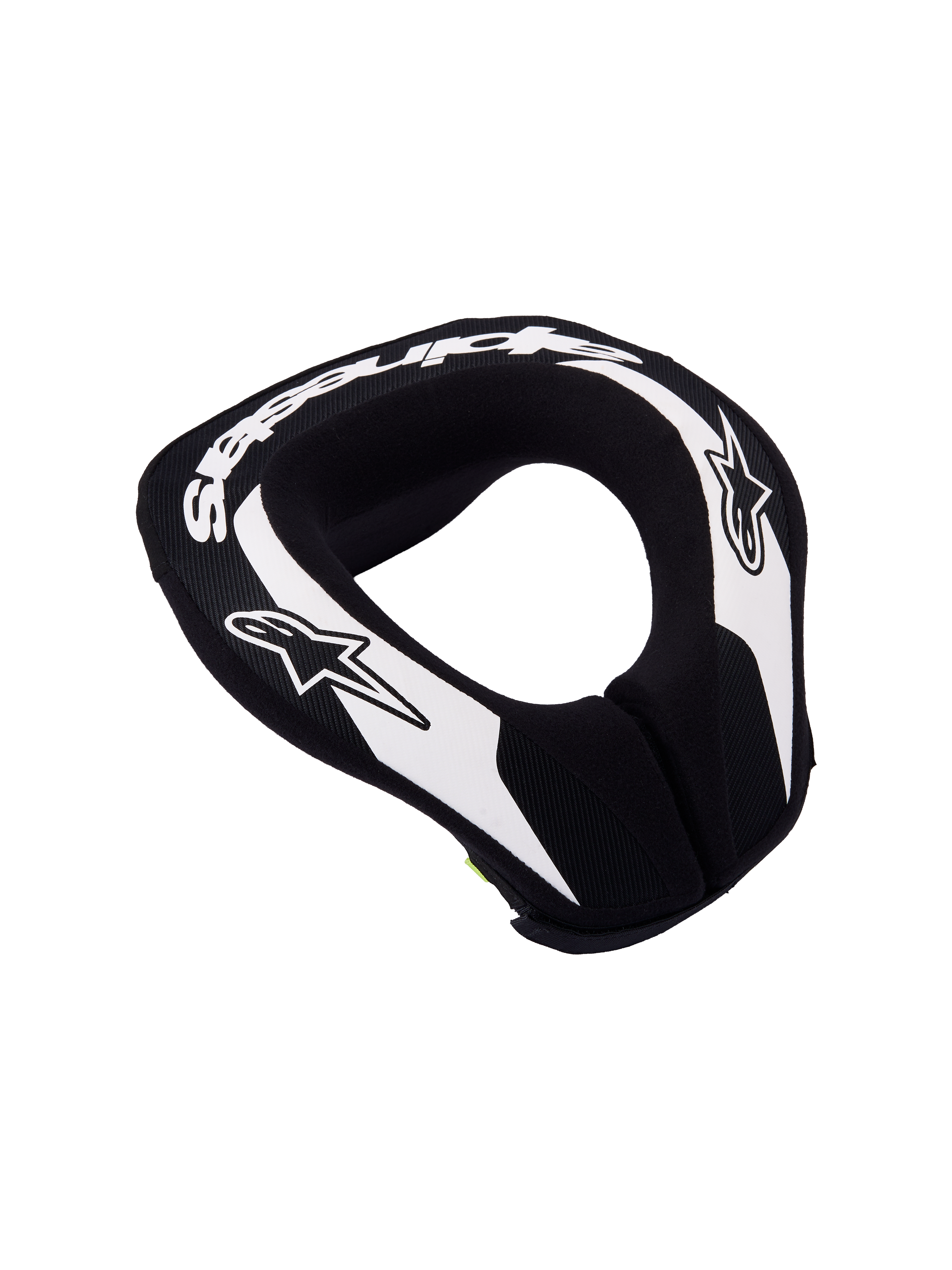Alpinestars Sequence Jugend-Nackenprotektor, Motocross-Schutz, Schwarz und Weiß, doppeldichter Schaumstoff und stabiles Heck.