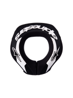 Alpinestars Sequence Jugend-Nackenprotektor, Schutzausrüstung für Motocross und MTB, Schwarz und Weiß, ergonomische Schaumstoffkonstruktion, Draufsicht