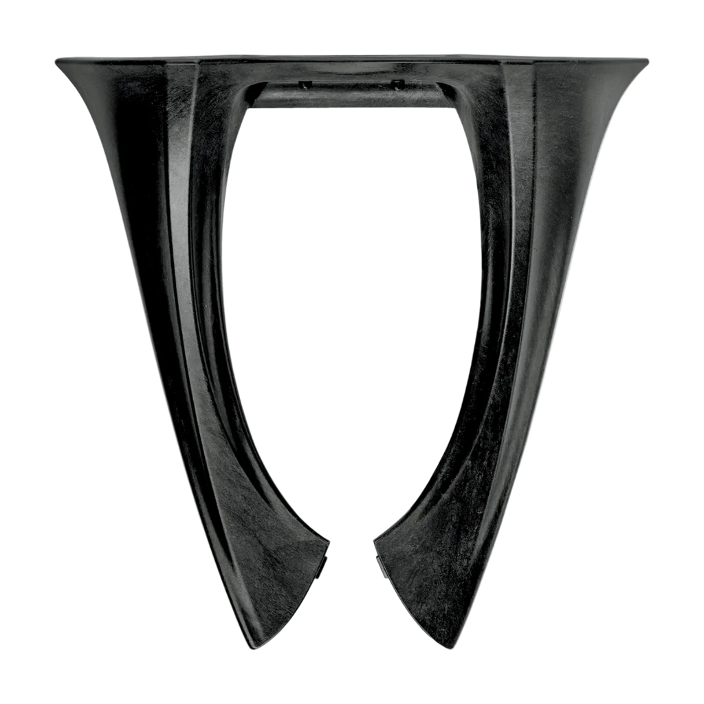 Alpinestars BNS Tech Carbon Nackenprotektor, Motocross- und Offroad-Nackenstütze, Unisex, Schwarz, aus Hochleistungs-Carbon-Polymer-Verbundstoff, Draufsicht zeigt das ergonomische Rahmendesign für ultraleichten Aufprallschutz.