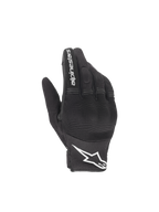 Alpinestars Copper Handschuhe, leichte urbane Motorradhandschuhe für Herren, Schwarz und Weiß, aus atmungsaktivem Mesh-Gewebe mit Hartschalen-Knöchelschutz und weißem Logo.