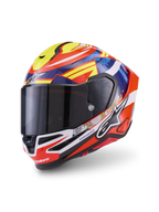 Alpinestars S R 7 Taiyo Furusato Helm, Motorradhelm, Rot, Weiß, Blau und Gelb, aerodynamisches Design, CE-zertifiziert