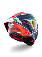 Alpinestars Supertech R10 Helm Acosta Limited Edition, Motorradrennhelm, Blau, Rot und Weiß, Carbon-Verbundkonstruktion, ECE-22.06-, DOT- und FIM-zertifiziert