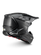 Alpinestars Supertech M10 Fame Motocross-Helm, Schwarz, leichte Carbonfaser-Schale mit MIPS und ECE 22.06.
