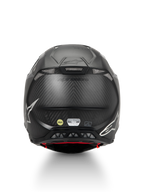 Alpinestars Supertech M10 Fame Helm, Motocross-Helm, Schwarz, Carbon-Konstruktion, MIPS-Schutz, ECE 22.06, Rückansicht.