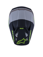 Alpinestars S-M3 Radium Helm, Motocross-Helm, Grün, Schwarz und Gelb Fluo Matt, mattes Finish mit mehreren Belüftungsöffnungen, schlankes aerodynamisches Design mit integriertem Visier, spezialisierte Kopfschutz-Ausrüstung für Offroad- und MX-Rennen