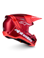 Alpinestars SM3 Radium Helm ECE06, Motocross-Helm in Rot und Weiß, ECE 22.06 zertifiziert, thermo-injizierte Schale.