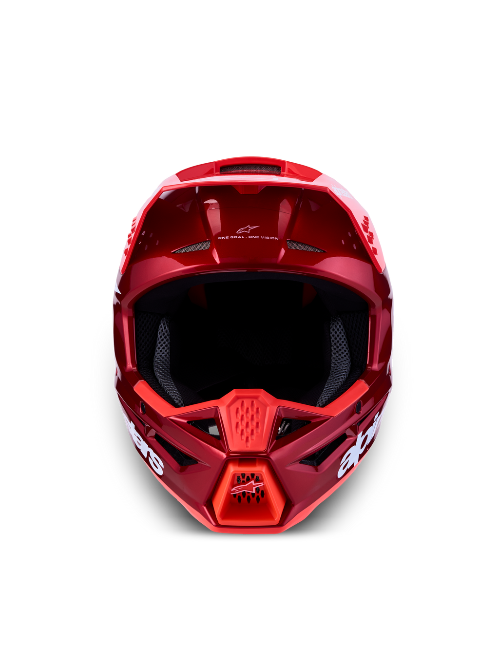Alpinestars SM3 Radium Helm ECE06, Motocrosshelm, Rot und Weiß, ECE 22.06 zertifiziert, leichte thermo-injizierte Schale