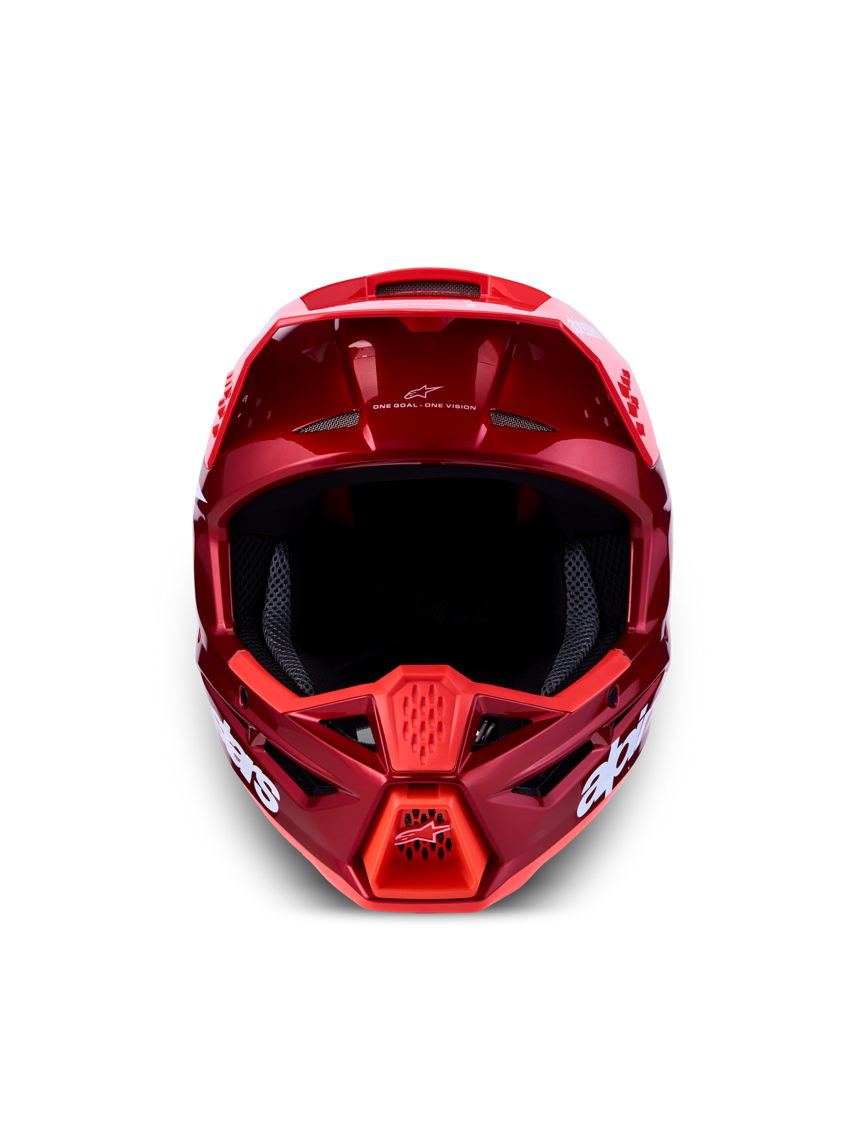 Alpinestars SM3 Radium Helmet ECE06, motocross helmet, red and white, ECE 22.06 certified, lightweight thermo-injected shell.