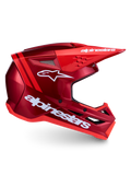 Alpinestars SM3 Radium Helmet ECE06, red and white motocross helmet with advanced ventilation and impact protection