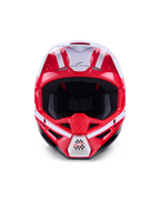 Alpinestars S-M3 Heat Helmet, Motocross Off-road Helmet, Red, White and Black, ECE 22.06 certified, detailed front view.