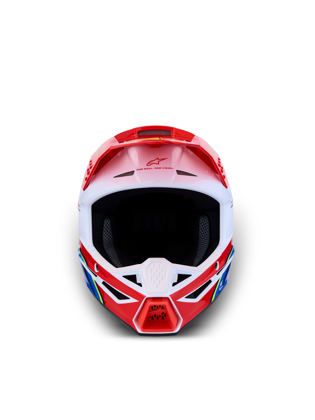 Alpinestars SM3 Youth Falcon Helmet, red and white off-road helmet with ECE 2206 certification for motocross racing.