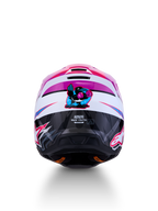 Alpinestars SM3 Jugend-Helm Falcon ECE06, Motocross-Helm, Lila und Weiß, Vogel-Grafik, ECE 22.06-zertifiziert