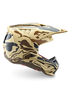 Alpinestars S-M5 Helm Mineral, Motocrosshelm mit Braun-Beige-Tarnmuster, ECE 22.06 zertifizierter Offroad-Kopfschutz.