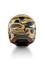 Alpinestars S-M5 Helm Mineral, Motocross-Helm in Rückansicht, Dunkelbraun und Schwarz Camo, ECE 22.06 zertifizierter Schutz.