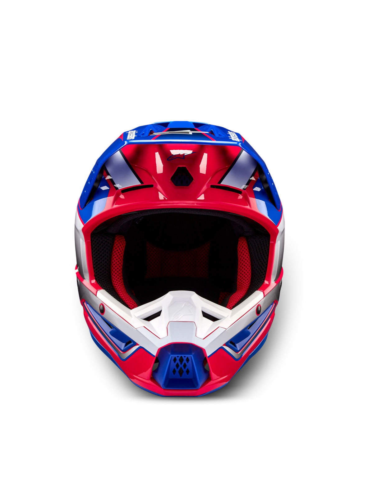 Alpinestars S-M5 Sail Helmet, Motocross Off-Road Helmet, White, Diva Pink, and Enamel Blue, ECE 22.06 Certified.