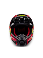 Alpinestars S-M5 Rash Helm, Motocross-Offroad-Helm in Dunkelgrau und Hellrot glänzend, belüftete Thermoplast-Schale, ECE 22.06.